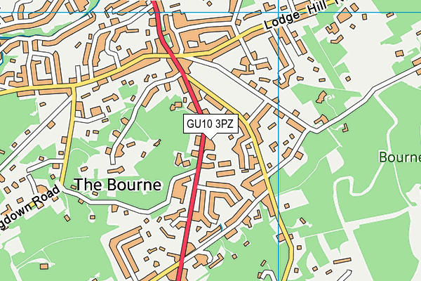 GU10 3PZ map - OS VectorMap District (Ordnance Survey)