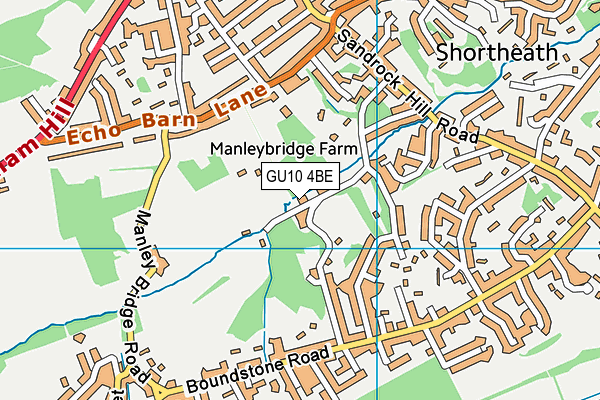 GU10 4BE map - OS VectorMap District (Ordnance Survey) GU10 4BE map - OS VectorMap District (Ordnance Survey)