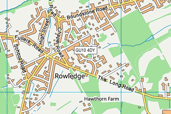 GU10 4DY map - OS VectorMap District (Ordnance Survey)