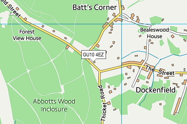 GU10 4EZ map - OS VectorMap District (Ordnance Survey) GU10 4EZ map - OS VectorMap District (Ordnance Survey)