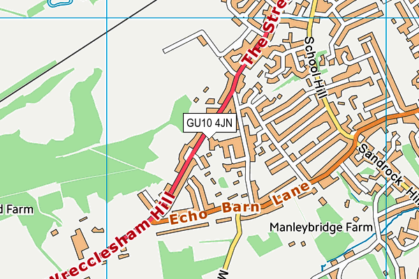 GU10 4JN map - OS VectorMap District (Ordnance Survey)