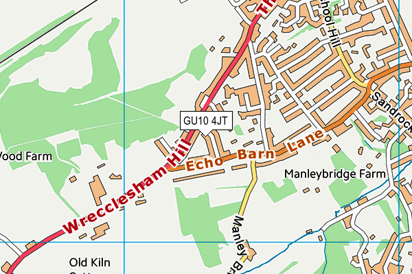 GU10 4JT map - OS VectorMap District (Ordnance Survey) GU10 4JT map - OS VectorMap District (Ordnance Survey)