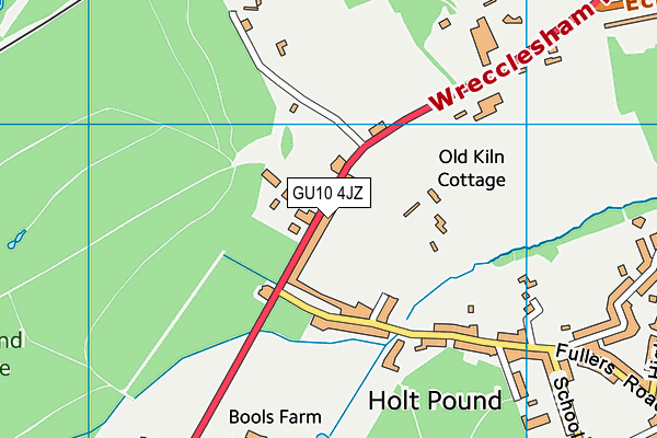 GU10 4JZ map - OS VectorMap District (Ordnance Survey) GU10 4JZ map - OS VectorMap District (Ordnance Survey)