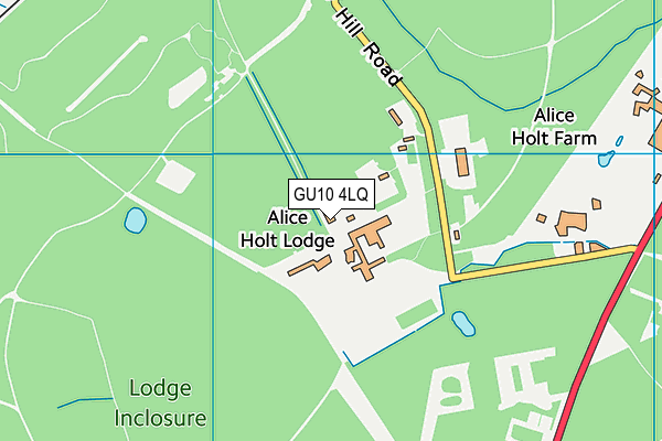 GU10 4LQ map - OS VectorMap District (Ordnance Survey) GU10 4LQ map - OS VectorMap District (Ordnance Survey)