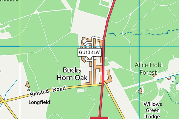 GU10 4LW map - OS VectorMap District (Ordnance Survey) GU10 4LW map - OS VectorMap District (Ordnance Survey)