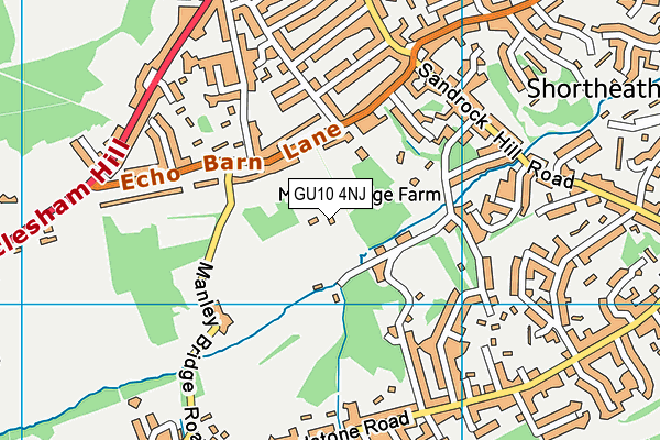 GU10 4NJ map - OS VectorMap District (Ordnance Survey) GU10 4NJ map - OS VectorMap District (Ordnance Survey)