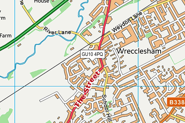 GU10 4PQ map - OS VectorMap District (Ordnance Survey) GU10 4PQ map - OS VectorMap District (Ordnance Survey)