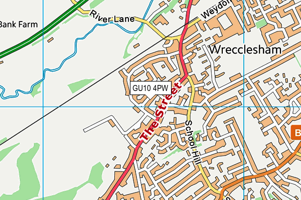 GU10 4PW map - OS VectorMap District (Ordnance Survey) GU10 4PW map - OS VectorMap District (Ordnance Survey)