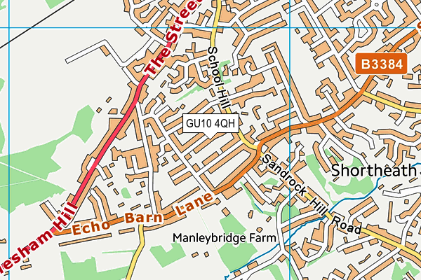 GU10 4QH map - OS VectorMap District (Ordnance Survey) GU10 4QH map - OS VectorMap District (Ordnance Survey)
