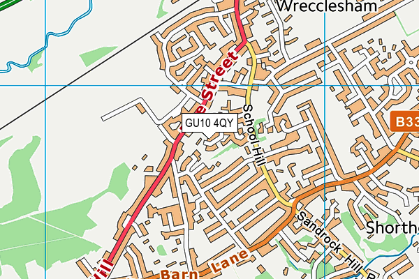 GU10 4QY map - OS VectorMap District (Ordnance Survey) GU10 4QY map - OS VectorMap District (Ordnance Survey)