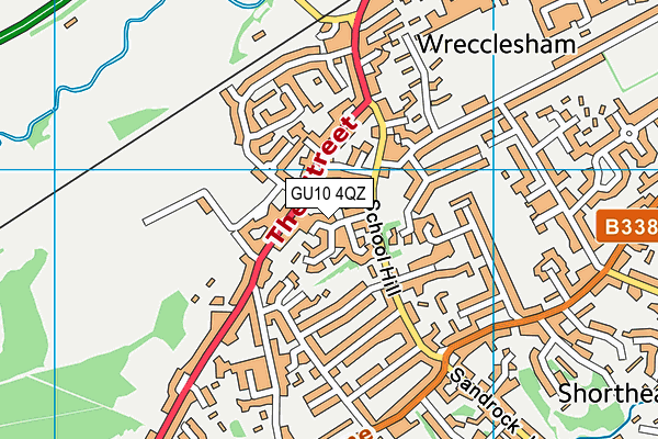 GU10 4QZ map - OS VectorMap District (Ordnance Survey) GU10 4QZ map - OS VectorMap District (Ordnance Survey)