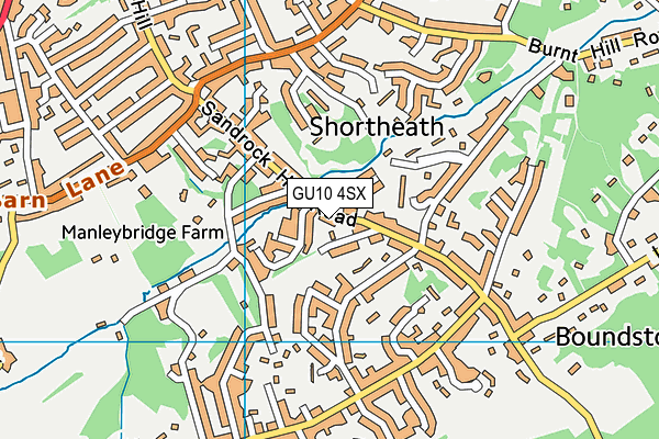 GU10 4SX map - OS VectorMap District (Ordnance Survey) GU10 4SX map - OS VectorMap District (Ordnance Survey)
