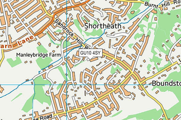 GU10 4SY map - OS VectorMap District (Ordnance Survey) GU10 4SY map - OS VectorMap District (Ordnance Survey)