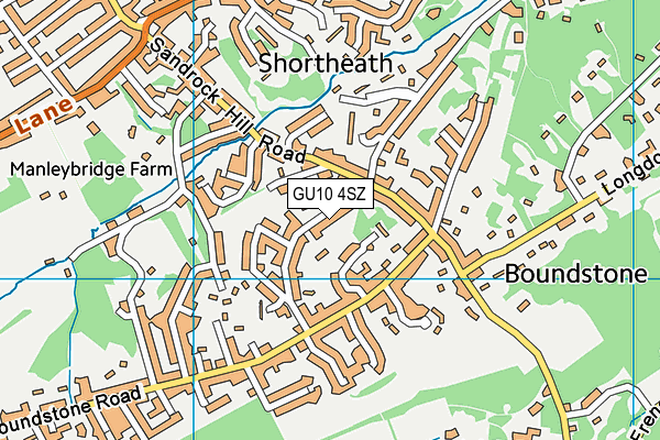 GU10 4SZ map - OS VectorMap District (Ordnance Survey) GU10 4SZ map - OS VectorMap District (Ordnance Survey)