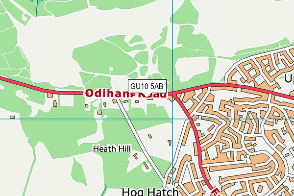 GU10 5AB map - OS VectorMap District (Ordnance Survey) GU10 5AB map - OS VectorMap District (Ordnance Survey)