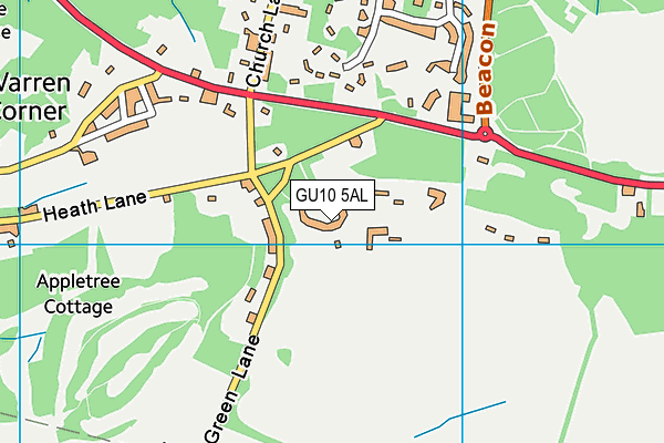 GU10 5AL map - OS VectorMap District (Ordnance Survey) GU10 5AL map - OS VectorMap District (Ordnance Survey)
