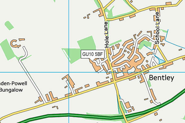 GU10 5BF map - OS VectorMap District (Ordnance Survey) GU10 5BF map - OS VectorMap District (Ordnance Survey)