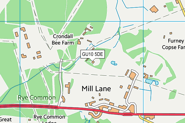 GU10 5DE map - OS VectorMap District (Ordnance Survey) GU10 5DE map - OS VectorMap District (Ordnance Survey)