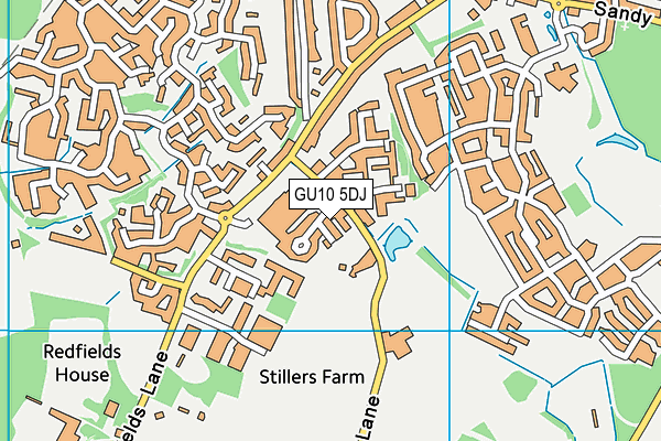 GU10 5DJ map - OS VectorMap District (Ordnance Survey) GU10 5DJ map - OS VectorMap District (Ordnance Survey)