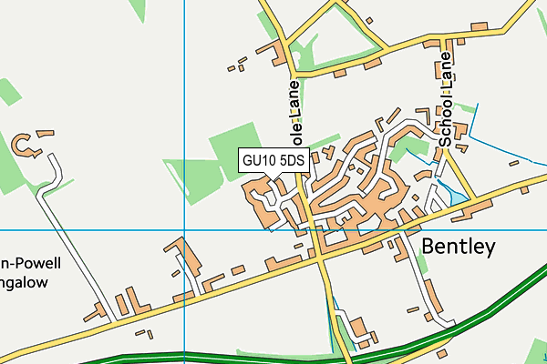 GU10 5DS map - OS VectorMap District (Ordnance Survey) GU10 5DS map - OS VectorMap District (Ordnance Survey)