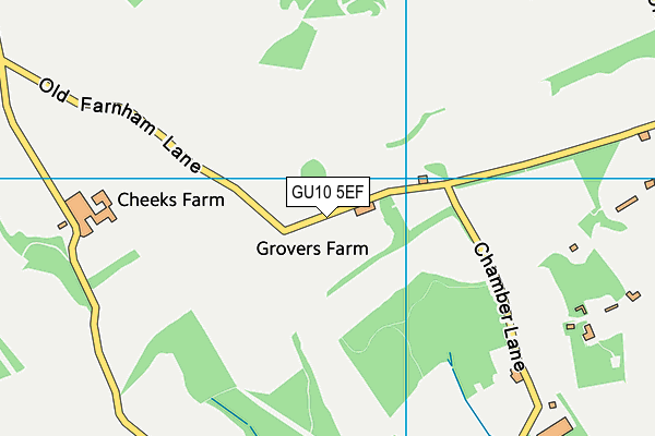 GU10 5EF map - OS VectorMap District (Ordnance Survey) GU10 5EF map - OS VectorMap District (Ordnance Survey)