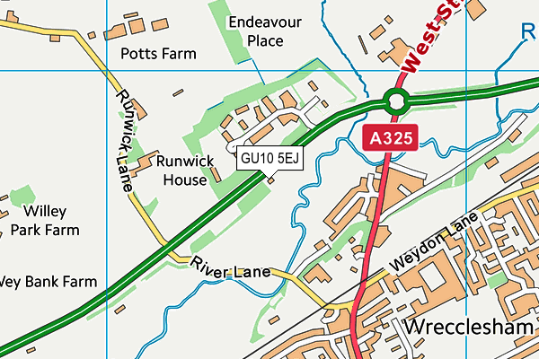 GU10 5EJ map - OS VectorMap District (Ordnance Survey) GU10 5EJ map - OS VectorMap District (Ordnance Survey)
