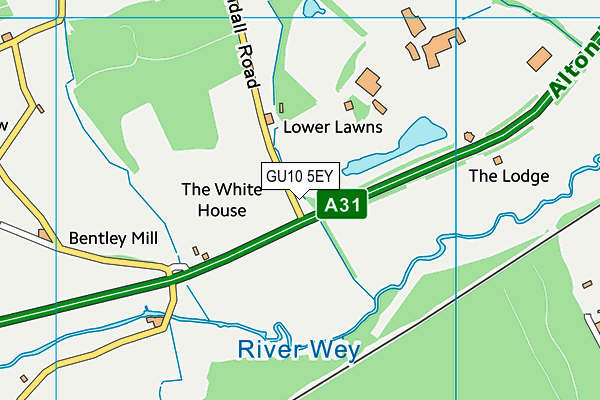 GU10 5EY map - OS VectorMap District (Ordnance Survey) GU10 5EY map - OS VectorMap District (Ordnance Survey)