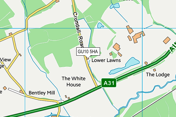 GU10 5HA map - OS VectorMap District (Ordnance Survey) GU10 5HA map - OS VectorMap District (Ordnance Survey)