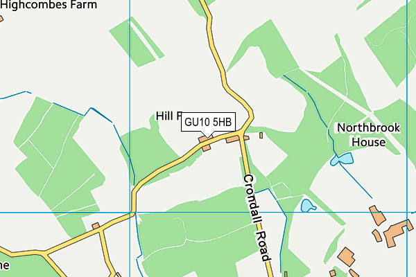 GU10 5HB map - OS VectorMap District (Ordnance Survey) GU10 5HB map - OS VectorMap District (Ordnance Survey)
