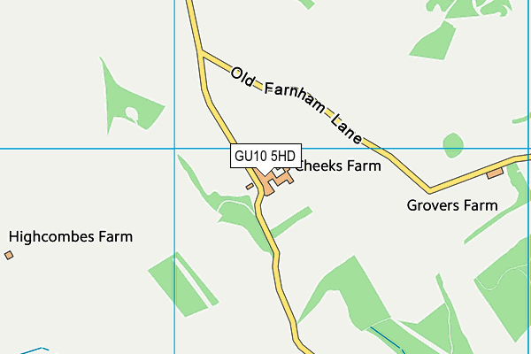 GU10 5HD map - OS VectorMap District (Ordnance Survey) GU10 5HD map - OS VectorMap District (Ordnance Survey)