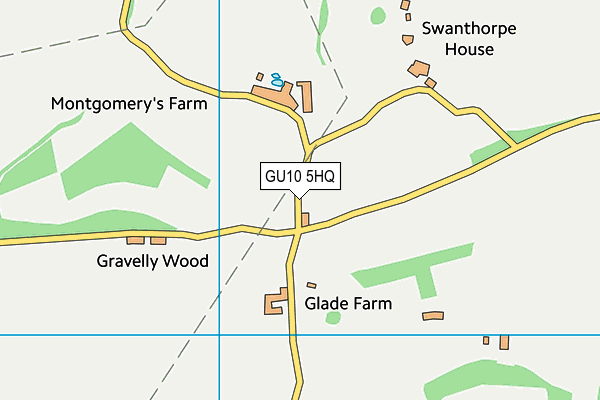 GU10 5HQ map - OS VectorMap District (Ordnance Survey) GU10 5HQ map - OS VectorMap District (Ordnance Survey)