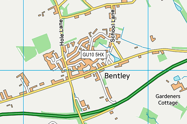 GU10 5HX map - OS VectorMap District (Ordnance Survey) GU10 5HX map - OS VectorMap District (Ordnance Survey)