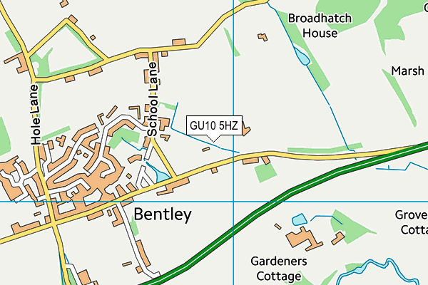 GU10 5HZ map - OS VectorMap District (Ordnance Survey)