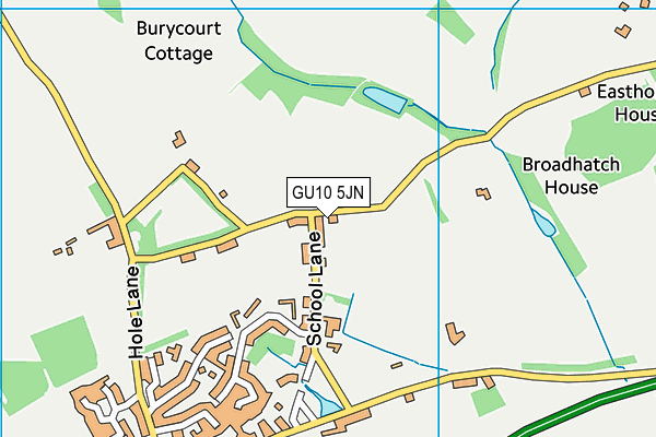 GU10 5JN map - OS VectorMap District (Ordnance Survey) GU10 5JN map - OS VectorMap District (Ordnance Survey)