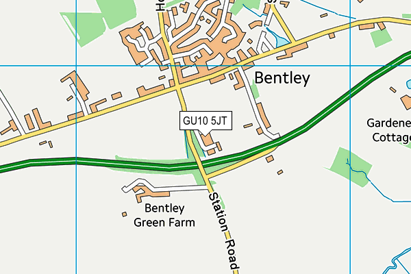 GU10 5JT map - OS VectorMap District (Ordnance Survey) GU10 5JT map - OS VectorMap District (Ordnance Survey)