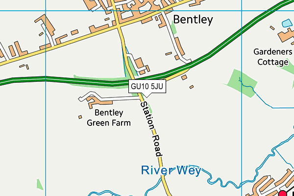 GU10 5JU map - OS VectorMap District (Ordnance Survey) GU10 5JU map - OS VectorMap District (Ordnance Survey)