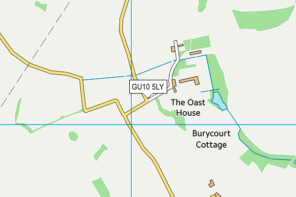 GU10 5LY map - OS VectorMap District (Ordnance Survey) GU10 5LY map - OS VectorMap District (Ordnance Survey)