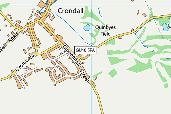 GU10 5PA map - OS VectorMap District (Ordnance Survey) GU10 5PA map - OS VectorMap District (Ordnance Survey)