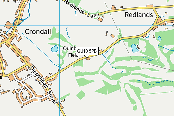 GU10 5PB map - OS VectorMap District (Ordnance Survey) GU10 5PB map - OS VectorMap District (Ordnance Survey)
