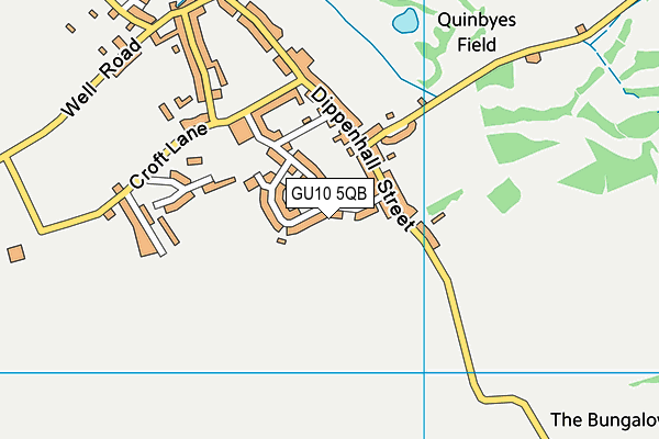 GU10 5QB map - OS VectorMap District (Ordnance Survey)