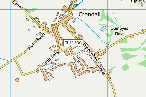 GU10 5QG map - OS VectorMap District (Ordnance Survey) GU10 5QG map - OS VectorMap District (Ordnance Survey)