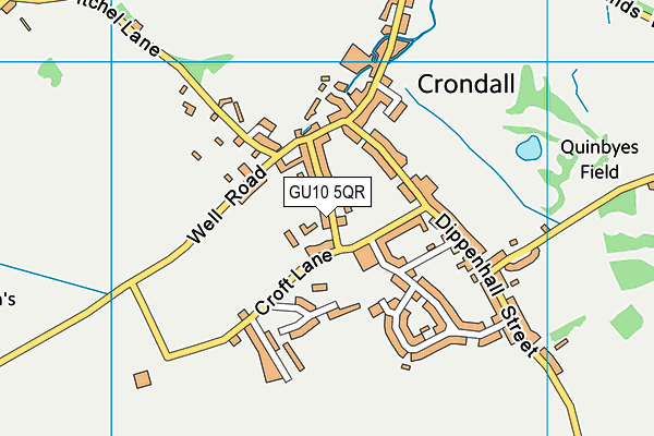 GU10 5QR map - OS VectorMap District (Ordnance Survey) GU10 5QR map - OS VectorMap District (Ordnance Survey)