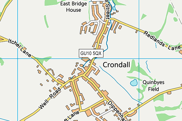 GU10 5QX map - OS VectorMap District (Ordnance Survey) GU10 5QX map - OS VectorMap District (Ordnance Survey)