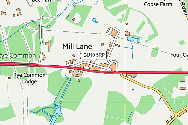 GU10 5RP map - OS VectorMap District (Ordnance Survey) GU10 5RP map - OS VectorMap District (Ordnance Survey)