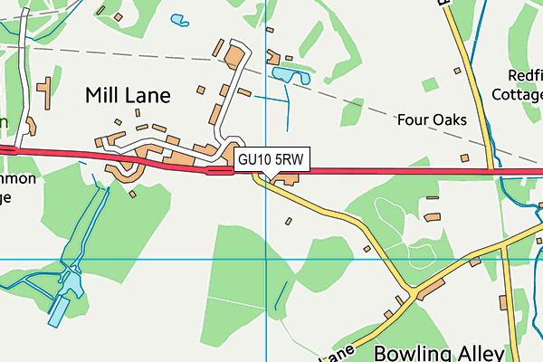 GU10 5RW map - OS VectorMap District (Ordnance Survey) GU10 5RW map - OS VectorMap District (Ordnance Survey)