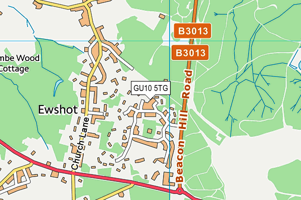 GU10 5TG map - OS VectorMap District (Ordnance Survey) GU10 5TG map - OS VectorMap District (Ordnance Survey)
