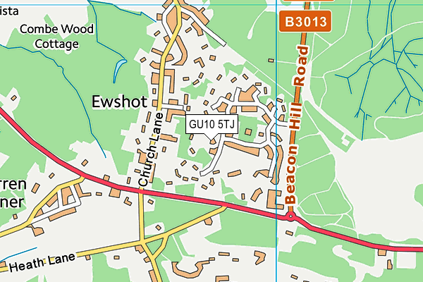 GU10 5TJ map - OS VectorMap District (Ordnance Survey) GU10 5TJ map - OS VectorMap District (Ordnance Survey)