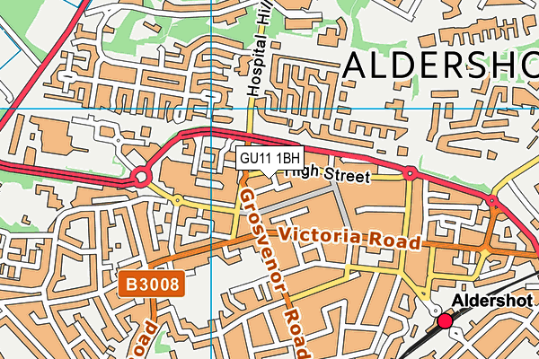 GU11 1BH map - OS VectorMap District (Ordnance Survey)