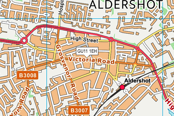 GU11 1EH map - OS VectorMap District (Ordnance Survey) GU11 1EH map - OS VectorMap District (Ordnance Survey)