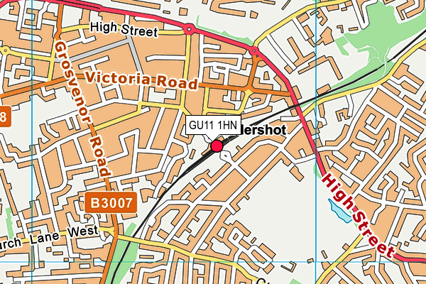 GU11 1HN map - OS VectorMap District (Ordnance Survey) GU11 1HN map - OS VectorMap District (Ordnance Survey)